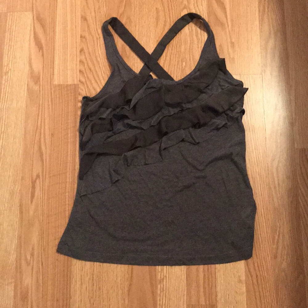 Grey cross back dress shirt